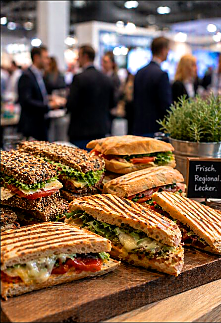 Snacks catering trade fair – open-faced sandwiches