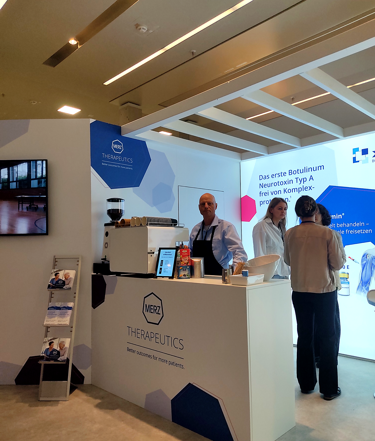 Coffee catering at Merz Therapeutics booth – espresso machine